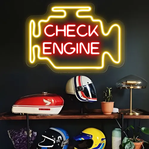 Check Engine Neon Sign - Bottle Openers Now