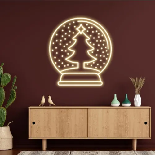Warmie Merry Christmas Snowglobe Neon Sign - Bottle Openers Now
