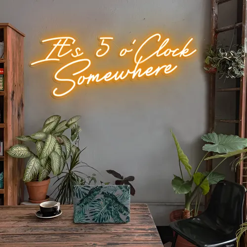 It's 5 o'Clock Somewhere LED Neon Sign - Bottle Openers Now