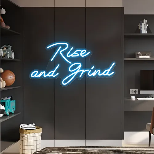 Rise and Grind Neon Sign - Bottle Openers Now