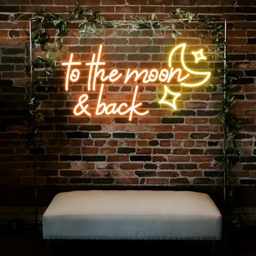 To the Moon and Back Neon Sign - Bottle Openers Now