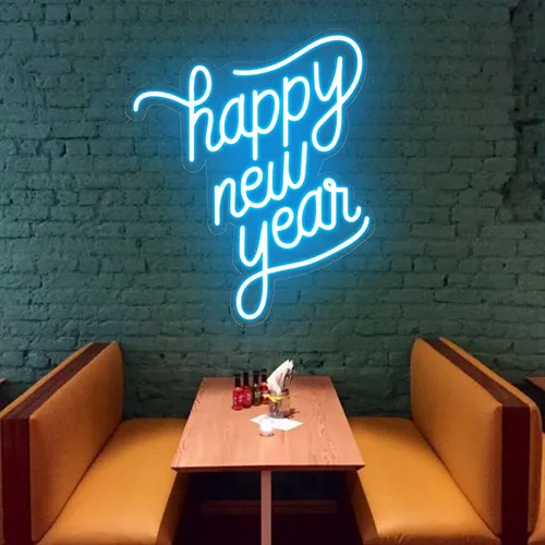 Happy New Year Neon Sign - Bottle Openers Now