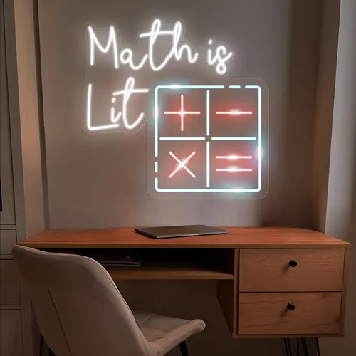 Math Is Lit Neon Sign - Bottle Openers Now