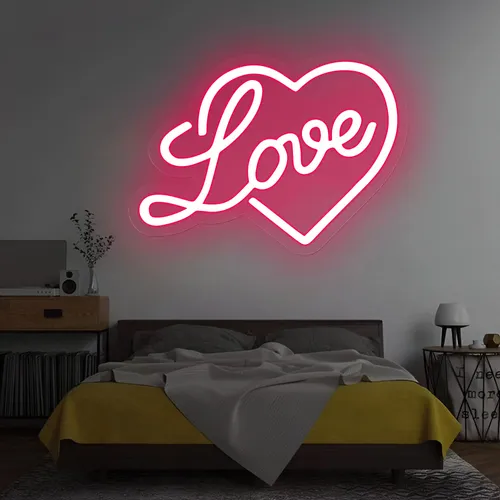 Heart Love Neon Sign - Bottle Openers Now