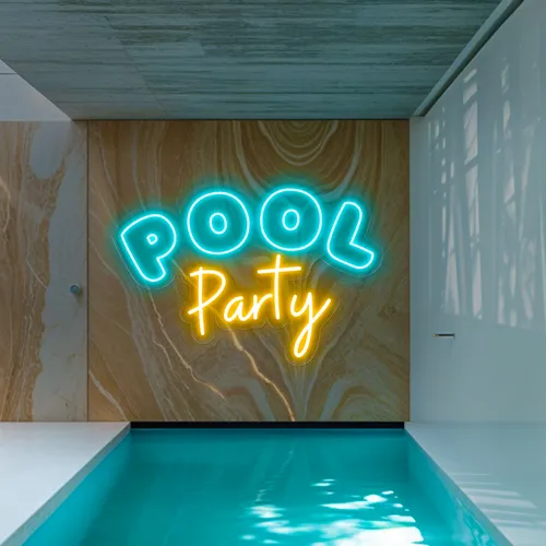 Pool Party Large Neon Sign - Bottle Openers Now