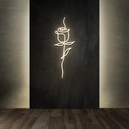 Calmly Scribble Rose Neon Sign - Bottle Openers Now