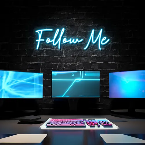 Follow Me Neon Sign - Bottle Openers Now