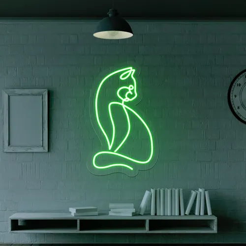 Scribble Cat Neon Sign - Bottle Openers Now