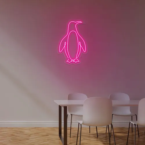 Cute Penguin Neon Sign - Bottle Openers Now