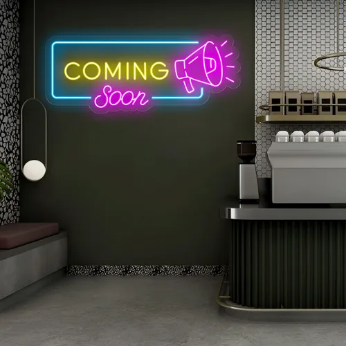 Coming Soon Neon Sign - Bottle Openers Now
