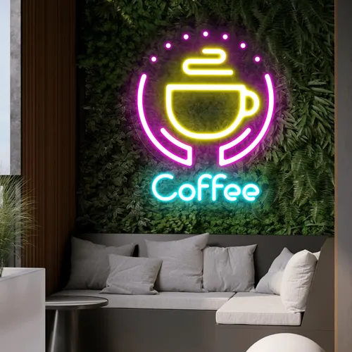 Captivating Coffee Neon Sign - Bottle Openers Now