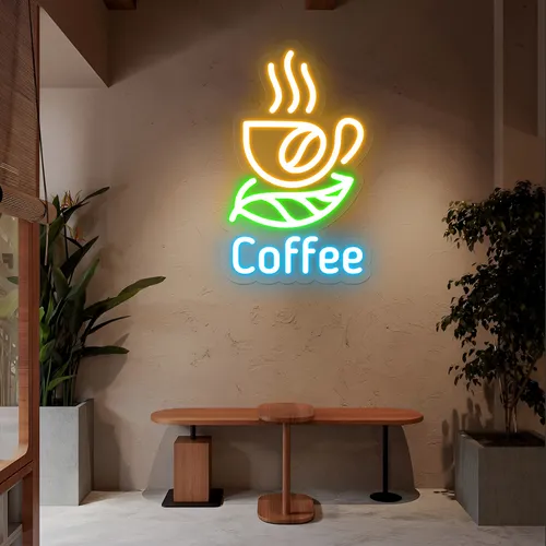 Café Glow Coffee Mug Neon Sign - Bottle Openers Now
