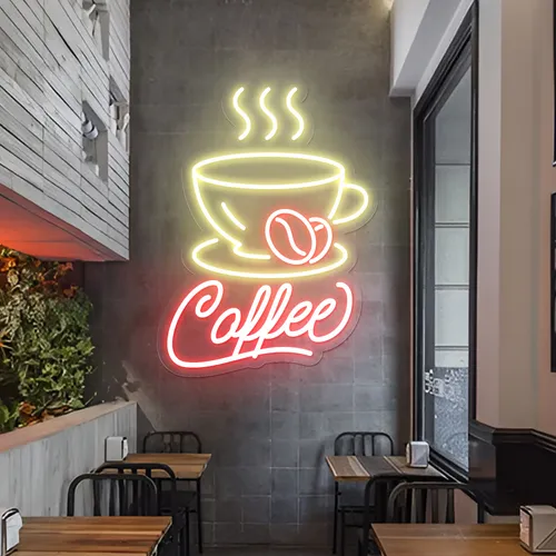 Classy Gleam Coffee Neon Sign - Bottle Openers Now
