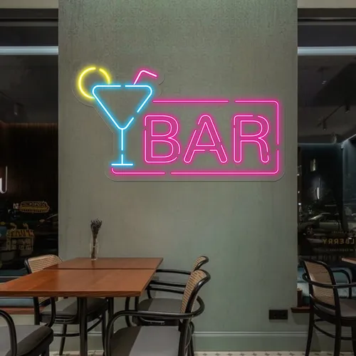 Vibrant Martini Neon Bar Sign - Bottle Openers Now