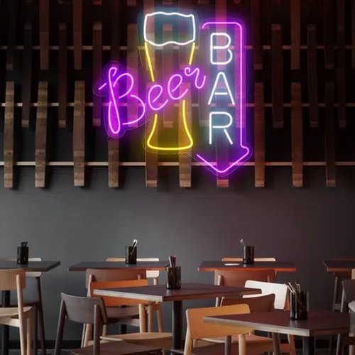 Lively Beer Glass Bar Neon Sign - Bottle Openers Now