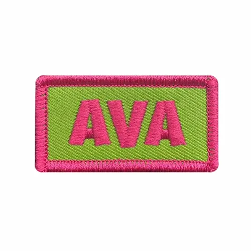 Pink and Green Ava Name Patch - Bottle Openers Now