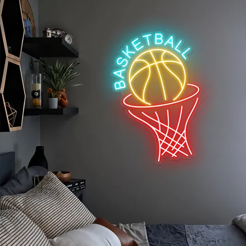 Basketball Neon Sign - Bottle Openers Now