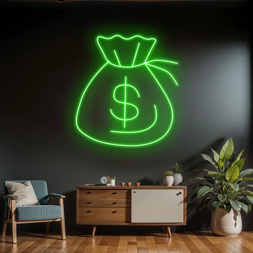 Neon Money Sign - Bottle Openers Now