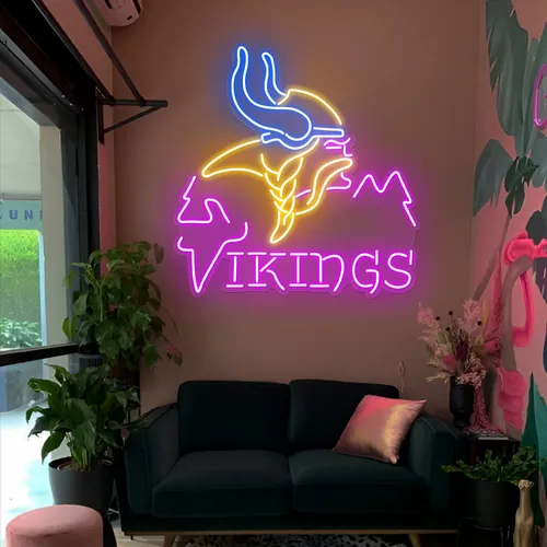 Vikings Neon Sign - Bottle Openers Now