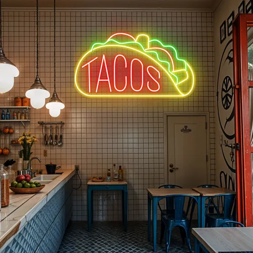 Neon Taco Sign - Bottle Openers Now
