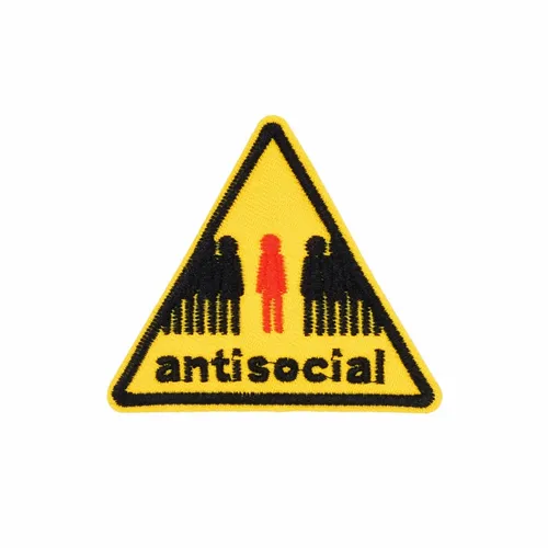 Yellow and Black Antisocial Patch - Bottle Openers Now