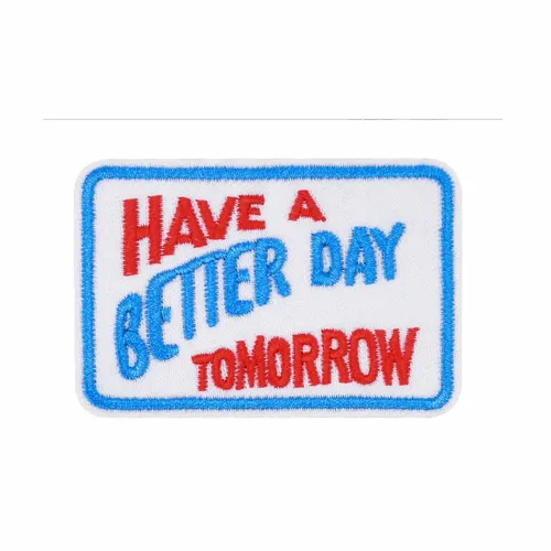 Red and Blue Have a Better Day Tomorrow Patch - Bottle Openers Now