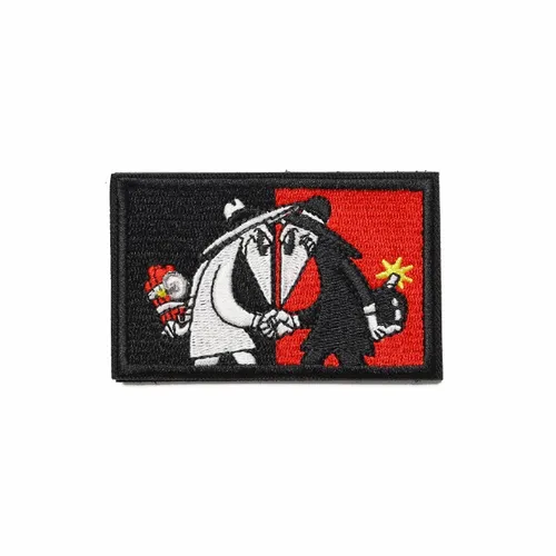 Black and Red White Hat vs Black Hat Patch - Bottle Openers Now