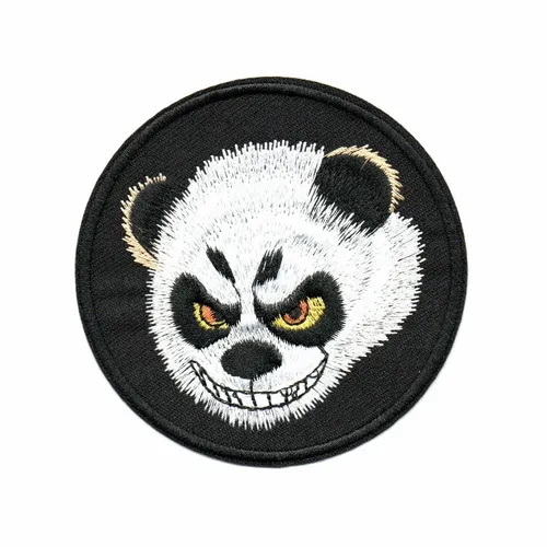 Black Angry Panda Patch - Bottle Openers Now