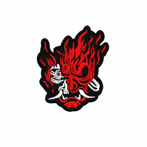 Red and White Oni Patch - Bottle Openers Now