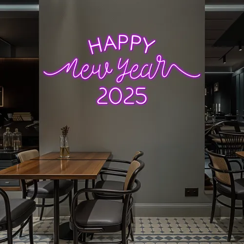 Happy New Year 2024 Neon Sign - Bottle Openers Now