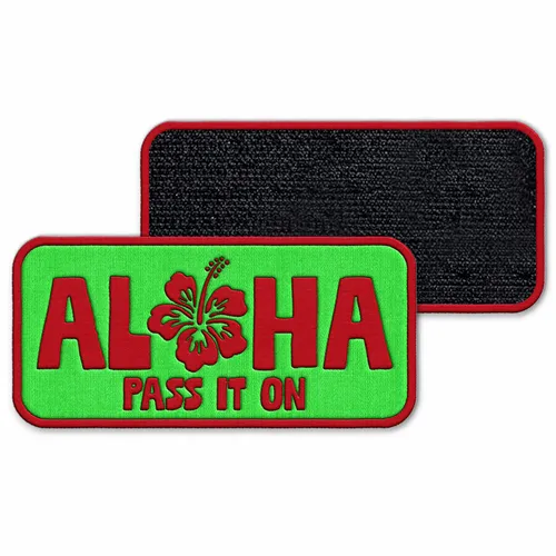 Rectangle Aloha Velcro Patch - Bottle Openers Now