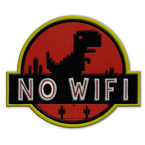 No Wifi Dino Hat Patch - Bottle Openers Now