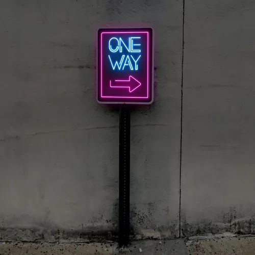 One Way Neon Sign - Bottle Openers Now