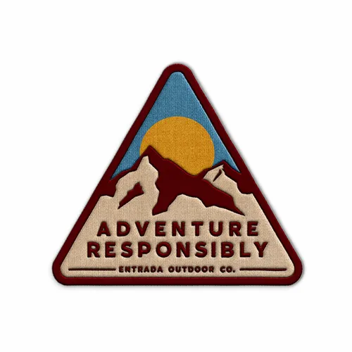 Triangle Adventure Responsibly Iron On Patch - Bottle Openers Now