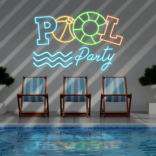 Fun Summer Pool Party Neon Sign - Bottle Openers Now