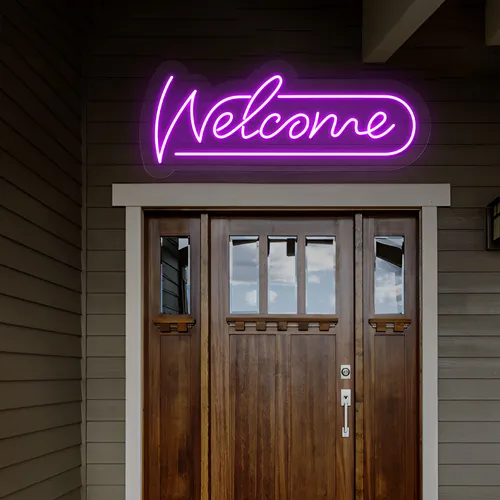 Stylish Welcome Neon Sign - Bottle Openers Now