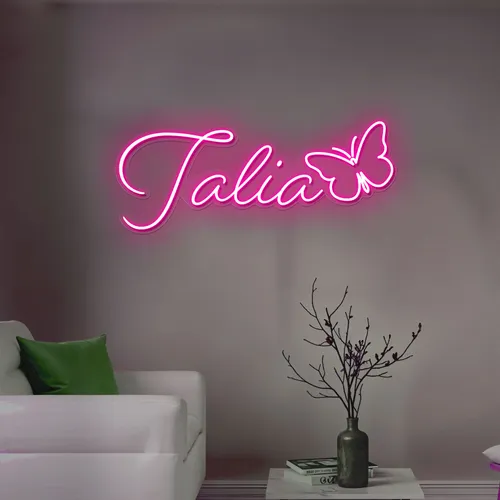 Talia Butterfly Neon Sign - Bottle Openers Now