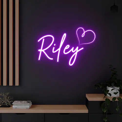 Riley Heart Neon Sign - Bottle Openers Now