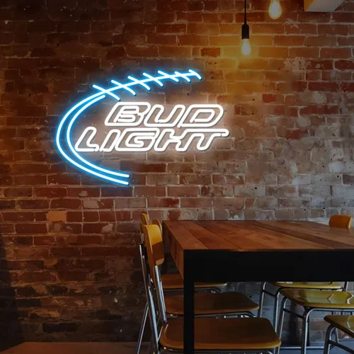 Football Bud Light Neon Sign - Bottle Openers Now