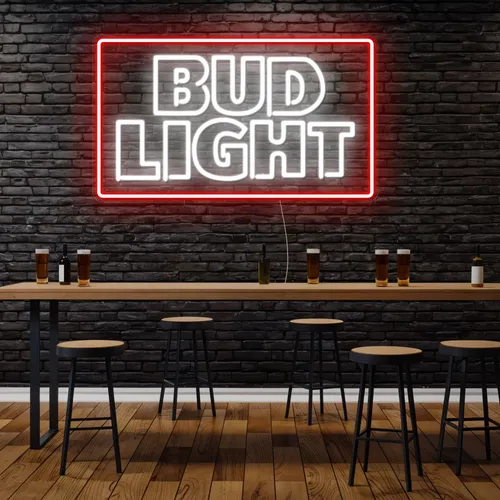 Simple Bud Light Neon Sign - Bottle Openers Now