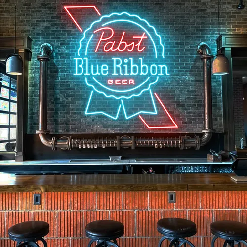 Pabst Blue Ribbon Neon Sign - Bottle Openers Now