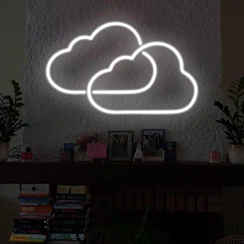 Twin Cloud Neon Signs - Bottle Openers Now