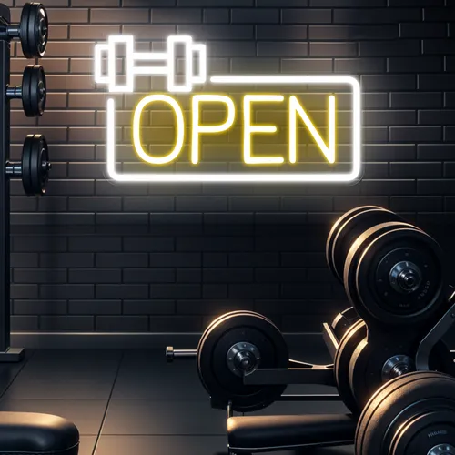 Bold Open Neon Sign - Bottle Openers Now