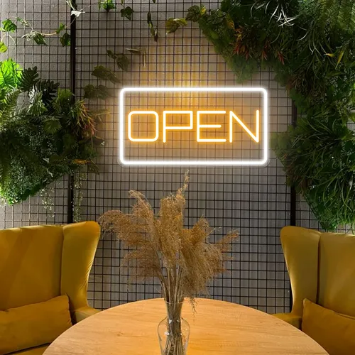 Inviting Open Neon Sign - Bottle Openers Now
