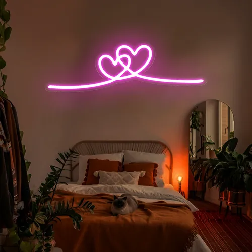 Infinity Heart Pink Neon Sign - Bottle Openers Now
