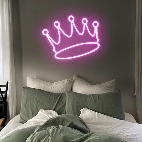 Majestic Pink Crown Neon Sign - Bottle Openers Now