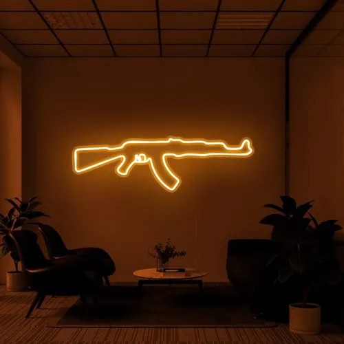 Cool Rifle Neon Sign - Bottle Openers Now
