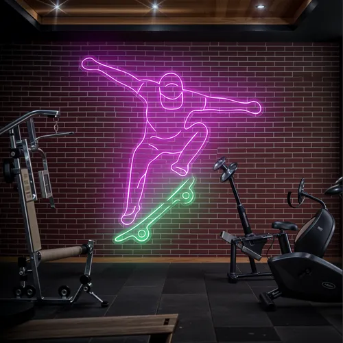 Skater Glow Neon Sign - Bottle Openers Now