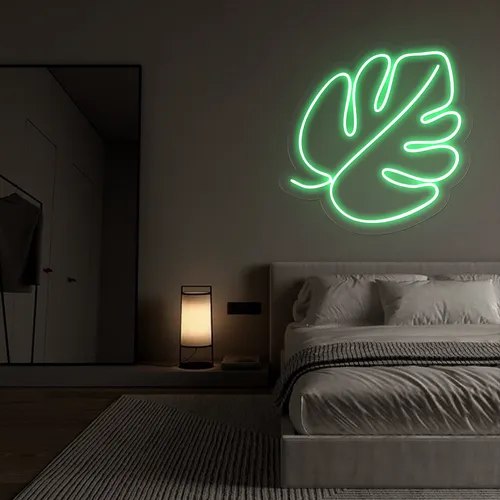 Tropical Monstera Leaf Neon Sign - Bottle Openers Now
