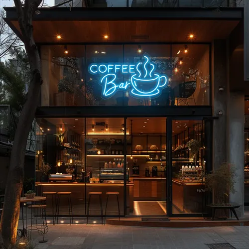 Coffee Bar Window Neon Sign - Bottle Openers Now